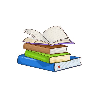 Modern renkli kitap seti çizim tasarım vektörü