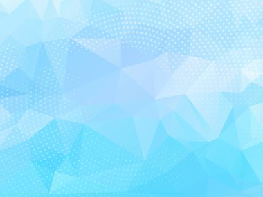 Yarım ton vektörlü soyut mavi çokgen geometrik arkaplan