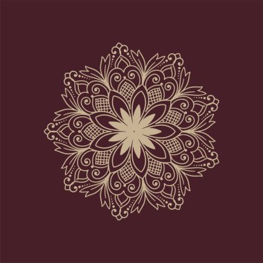 Etnik zarif mandala tasarım arka plan vektörü