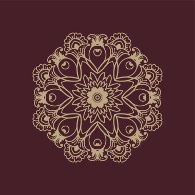 Klasik mandala tasarımı etnik arka plan vektörü