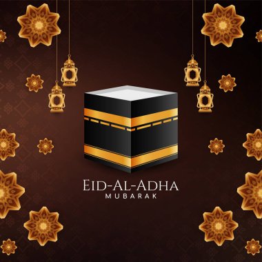 Kurban Bayramı Mübarek kültürel İslami arkaplan tasarım vektörü