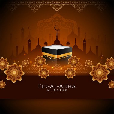 Kurban Bayramı Mübarek geleneksel Müslüman festivali arka plan vektörü