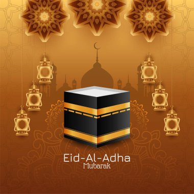 Kurban Bayramı Mübarek kültürel İslami arkaplan tasarım vektörü