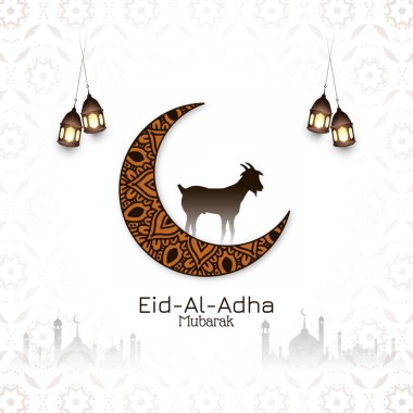 Kurban Bayramı Mübarek İslami kültür festivali arka plan vektörü