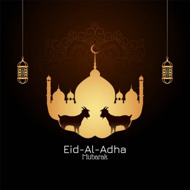 Kurban Bayramı Mübarek müslüman festivali arkaplan tasarım vektörü