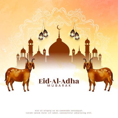 Kurban Bayramı Mübarek müslüman festivali arkaplan tasarım vektörü