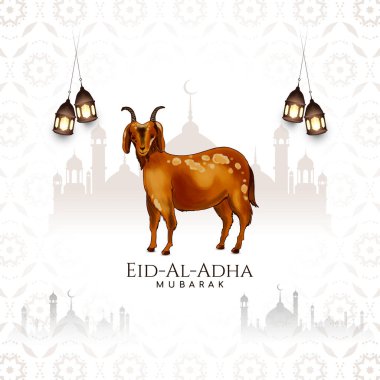 Kurban Bayramı Mübarek İslami festival arkaplan tasarım vektörü
