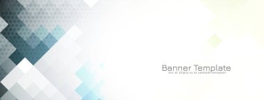 Modern mozaik desenli pankart tasarım vektörü