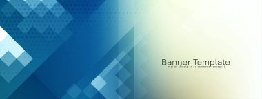 Soyut mozaik desenli dekoratif pankart tasarım vektörü