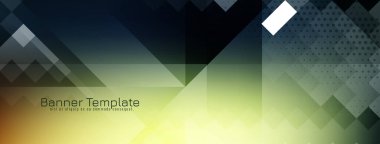 Soyut mozaik desen geometrik bayrak tasarım vektörü