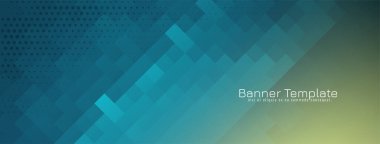 Mozaik desenli modern bayrak tasarım vektörü