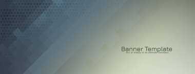 Soyut mozaik desenli dekoratif pankart tasarım vektörü