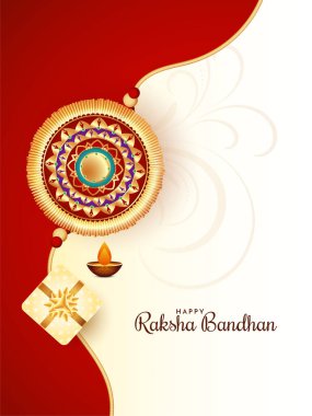 Mutlu Raksha Bandhan geleneksel Hindu festivali arka plan vektörü