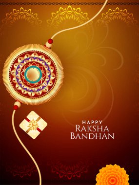 Geleneksel Mutlu Raksha Bandhan festivali zarif arka plan vektörü