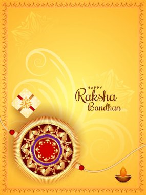 Mutlu Raksha Bandhan geleneksel Hindu festivali arka plan vektörü