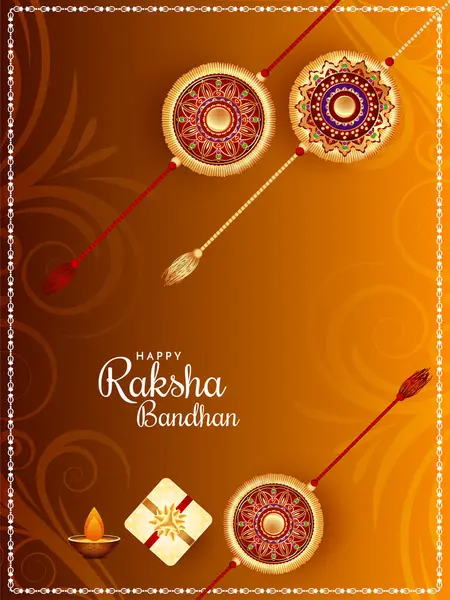 Güzel Mutlu Raksha Bandhan Hint festivali kutlama kartı vektörü