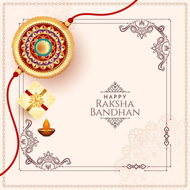 Kültürel Mutlu Raksha Bandhan festivali Hint arka plan vektörü