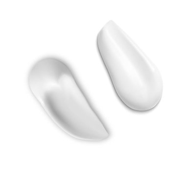 Gerçekçi krem desenli lekeli vektör modeli. Cilt bakımı güzellik ürünü kremsi çizim. Pürüzsüz fondöten lekesi. Makyaj malzemesi, nemlendirici.