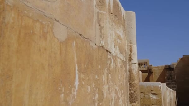 Djoser Pyramid Also Called Step Pyramid Archaeological Remain Saqqara Necropolis — Stock Video