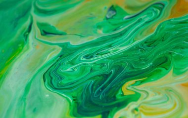 Güzel akışkan sanat doğal lüks resim. Marbleize etkisi. Eski oryantal çizim tekniği. Teal, yeşil, mavi ve turkuaz renkler. Soyut dekoratif mermer dokusu. 