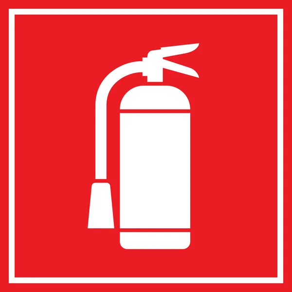 Brandblusser Rood Teken Sticker Knop Illustratie — Stockfoto