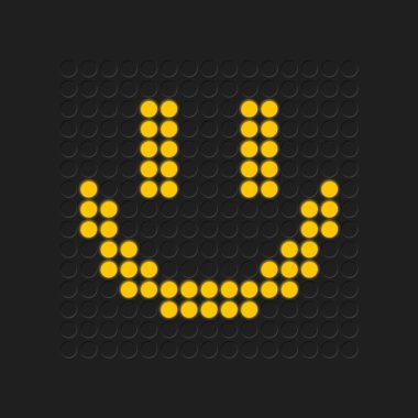 Sarı ifade mi yoksa gülen yüz ifadesi mi? İmza ya da sembol. Sokak lambası. Görüntü