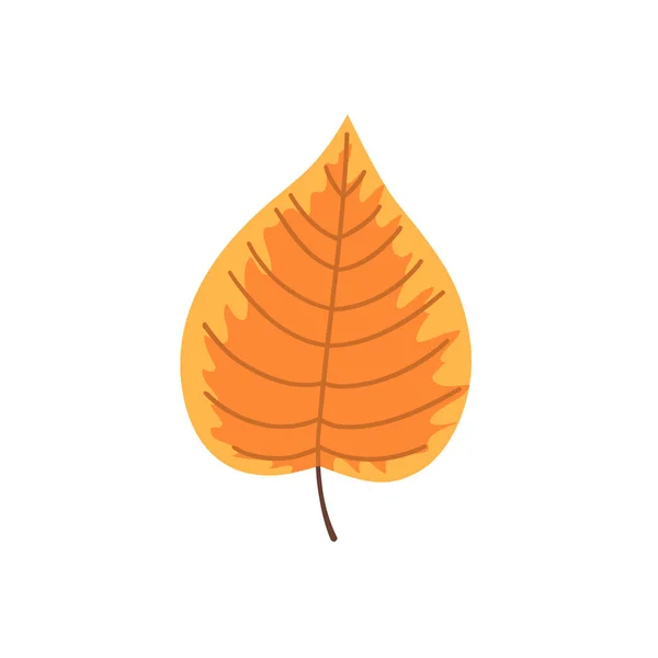 One Autumn Leaf Vector Flat Icon Illustration — Stock Vector