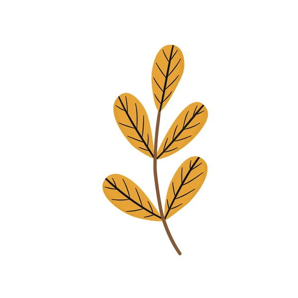 Ein Herbstblatt Vektorflache Icon Illustration — Stockvektor