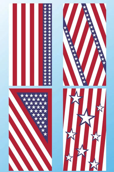Абстрактное Изображение Цветов Американского Флага Векторная Иллюстрация — стоковый вектор