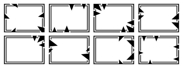 一组8个设计框架 形状不寻常的框架 矢量说明 — 图库矢量图片
