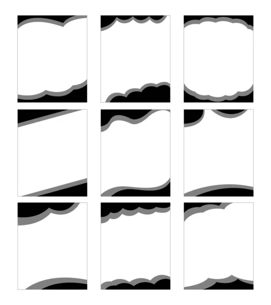 Schlichter Schwarzer Silhouettenrahmen Das Seitenverhältnis Beträgt Vier Fünf Vektorillustration — Stockvektor