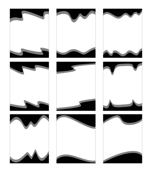 Schlichter Schwarzer Silhouettenrahmen Das Seitenverhältnis Beträgt Vier Fünf Vektorillustration — Stockvektor