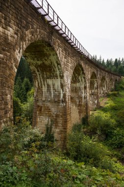 Ukrayna 'nın Vorokhta kasabasında asırlık taş viyadük (kemer köprüsü) inşa edildi.