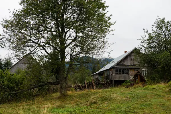 Karpat Dağları 'nın Gorgany bölgesindeki kır evi, Ukrayna