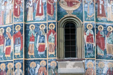 Sucevita Ortodoks Manastırı duvarları ayrıntıları, Romanya