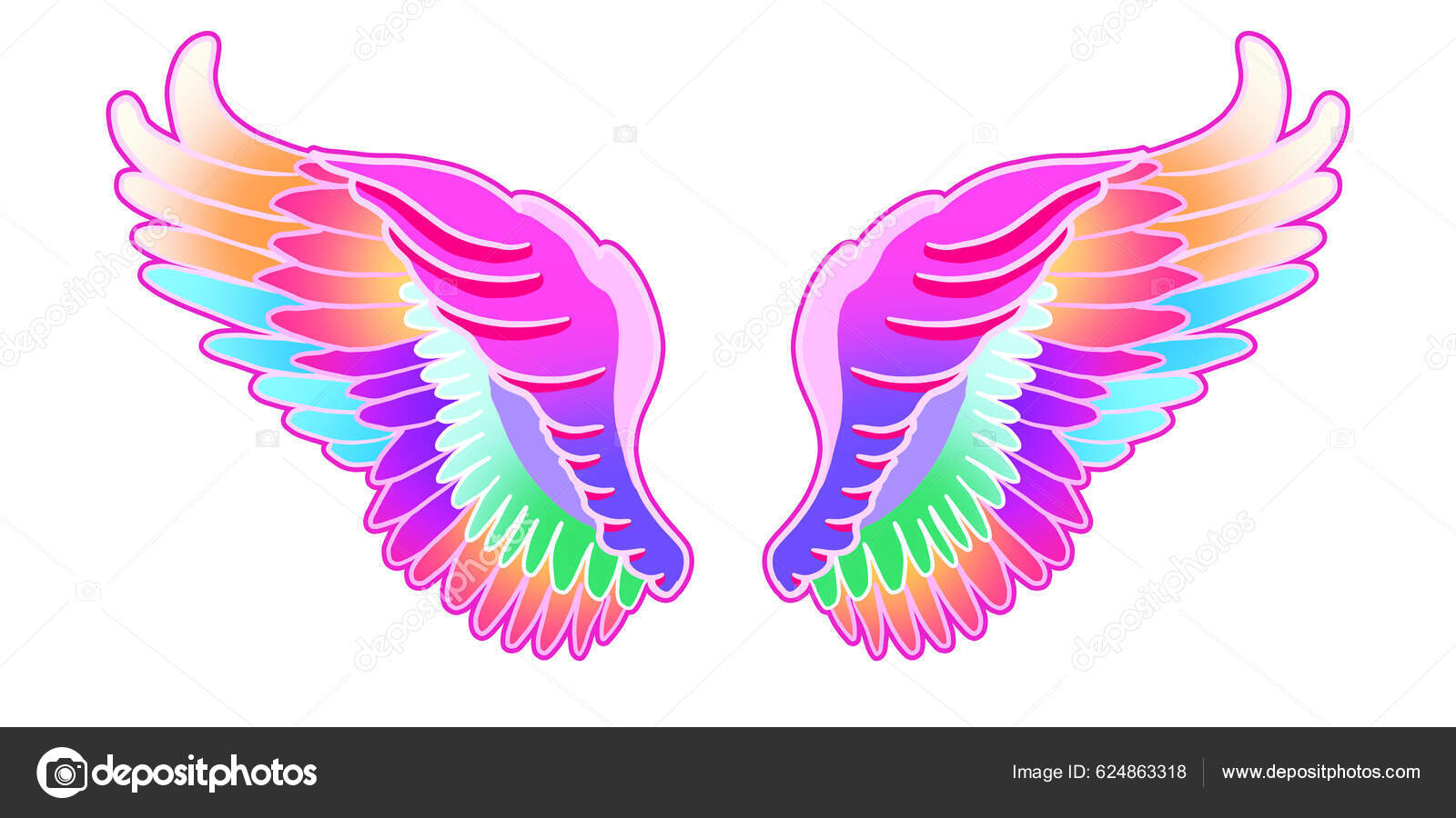 cute angel wings background