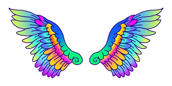 stock image Angel Wings Illustration, Colorful hand drawn wings, Wings background, Cute wings for photo shot, Illustration Angel Wings