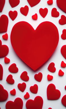 Soyut aşk Red Heart çerçevesi, Valentine Heart 