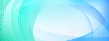 Kavisli çizgilerden ve açık mavi renkli kare noktalardan oluşan soyut yarım ton arkaplan