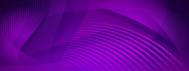 Kavisli çizgilerden ve mor renkli küçük noktalardan oluşan soyut yarım ton arkaplan