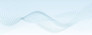 Mavi renkli küçük noktalardan oluşan kavisli yüzeylere sahip soyut arkaplan