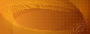 Kavisli çizgilerden ve turuncu renkli küçük noktalardan oluşan soyut yarım ton arkaplan