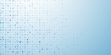 Büyük ve küçük noktalardan oluşan açık mavi renklerde soyut arkaplan