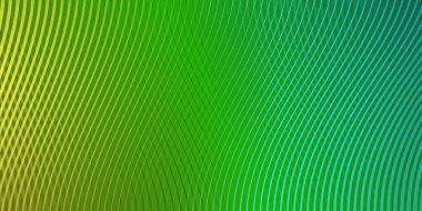 Abstract background of wavy lines in green colors