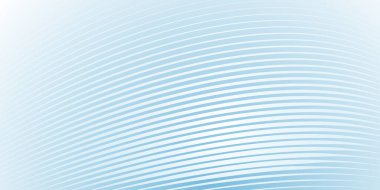Abstract background of wavy lines in light blue colors