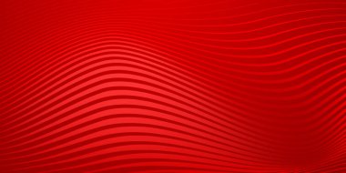 Abstract background of wavy lines in red colors