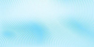 Abstract background of wavy lines in light blue colors
