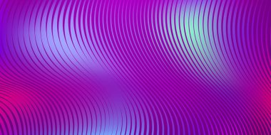 Abstract background of wavy lines in blue and purple colors