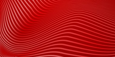 Abstract background of wavy lines in red colors