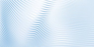 Abstract background of wavy lines in light blue colors